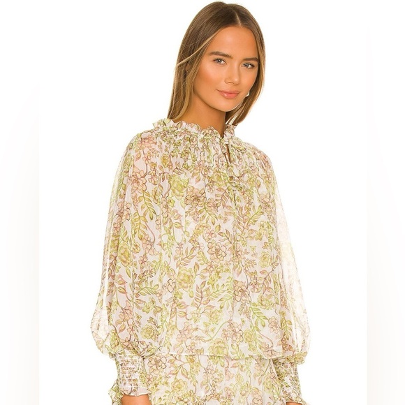 MISA Los Angeles Clio Top in Green Goddess. - Picture 4 of 12